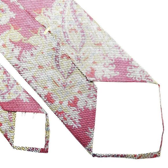 Oscar De La Renta Red‎ Silk Tie Paisley Geometric S - Picture 5 of 6